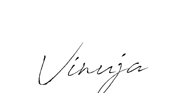 Create a beautiful signature design for name Vinuja. With this signature (Antro_Vectra) fonts, you can make a handwritten signature for free. Vinuja signature style 6 images and pictures png