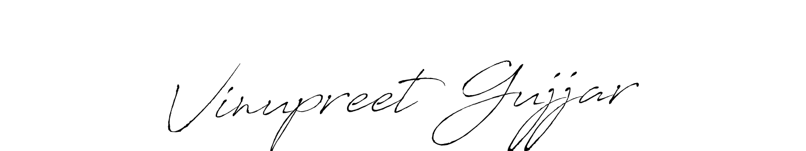 Use a signature maker to create a handwritten signature online. With this signature software, you can design (Antro_Vectra) your own signature for name Vinupreet Gujjar. Vinupreet Gujjar signature style 6 images and pictures png