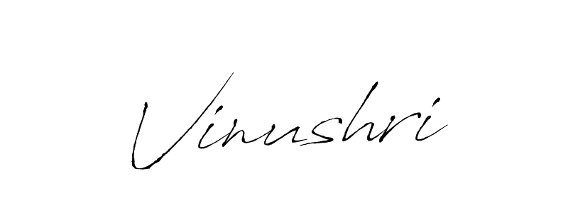 Design your own signature with our free online signature maker. With this signature software, you can create a handwritten (Antro_Vectra) signature for name Vinushri. Vinushri signature style 6 images and pictures png