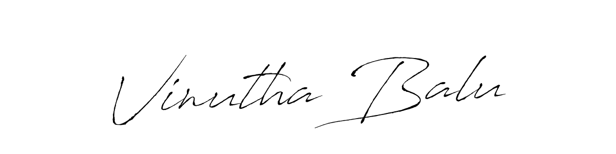 Make a beautiful signature design for name Vinutha Balu. With this signature (Antro_Vectra) style, you can create a handwritten signature for free. Vinutha Balu signature style 6 images and pictures png