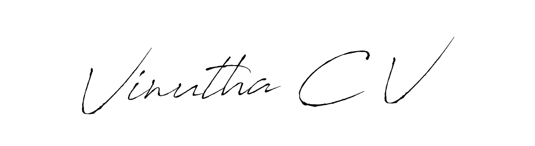 You should practise on your own different ways (Antro_Vectra) to write your name (Vinutha C V) in signature. don't let someone else do it for you. Vinutha C V signature style 6 images and pictures png