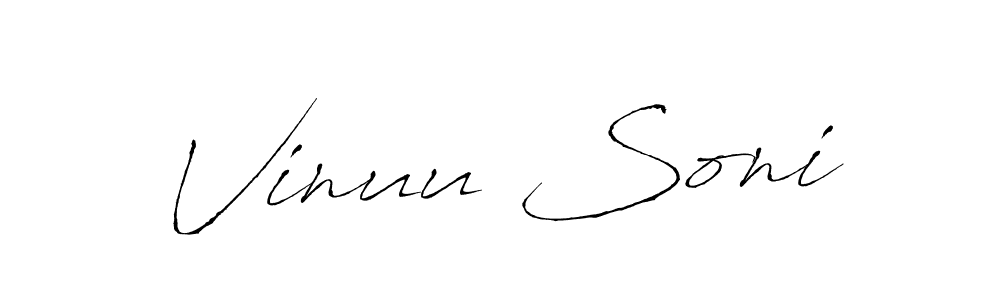 Vinuu Soni stylish signature style. Best Handwritten Sign (Antro_Vectra) for my name. Handwritten Signature Collection Ideas for my name Vinuu Soni. Vinuu Soni signature style 6 images and pictures png