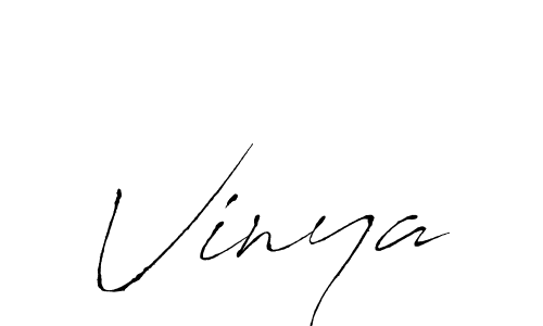 How to make Vinya signature? Antro_Vectra is a professional autograph style. Create handwritten signature for Vinya name. Vinya signature style 6 images and pictures png