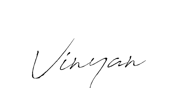 Use a signature maker to create a handwritten signature online. With this signature software, you can design (Antro_Vectra) your own signature for name Vinyan. Vinyan signature style 6 images and pictures png