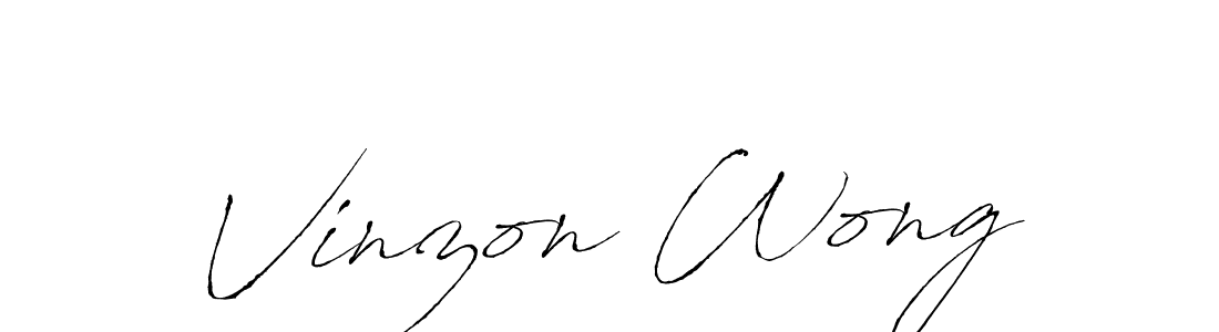 You should practise on your own different ways (Antro_Vectra) to write your name (Vinzon Wong) in signature. don't let someone else do it for you. Vinzon Wong signature style 6 images and pictures png