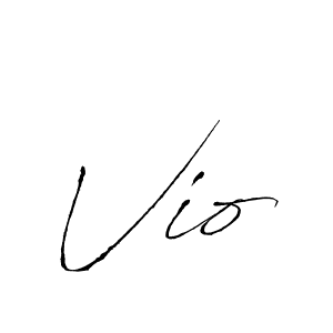 Use a signature maker to create a handwritten signature online. With this signature software, you can design (Antro_Vectra) your own signature for name Vio. Vio signature style 6 images and pictures png