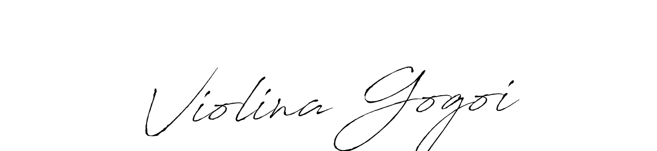 How to make Violina Gogoi name signature. Use Antro_Vectra style for creating short signs online. This is the latest handwritten sign. Violina Gogoi signature style 6 images and pictures png