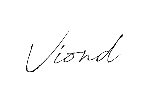 Viond stylish signature style. Best Handwritten Sign (Antro_Vectra) for my name. Handwritten Signature Collection Ideas for my name Viond. Viond signature style 6 images and pictures png