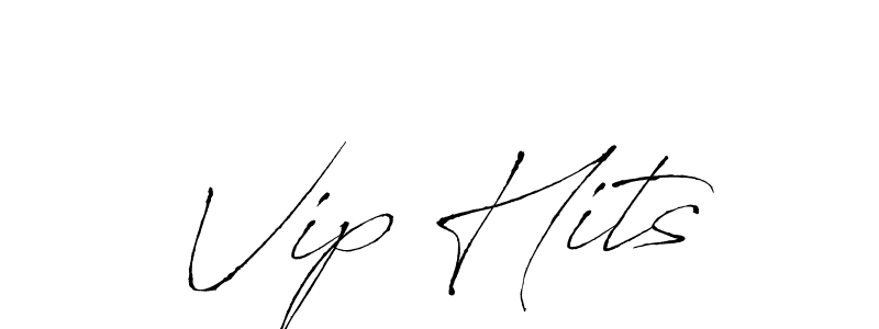 Make a beautiful signature design for name Vip Hits. With this signature (Antro_Vectra) style, you can create a handwritten signature for free. Vip Hits signature style 6 images and pictures png