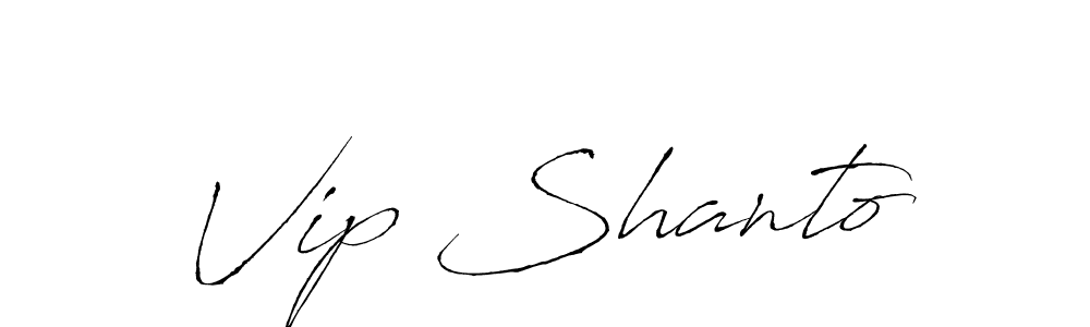 Vip Shanto stylish signature style. Best Handwritten Sign (Antro_Vectra) for my name. Handwritten Signature Collection Ideas for my name Vip Shanto. Vip Shanto signature style 6 images and pictures png