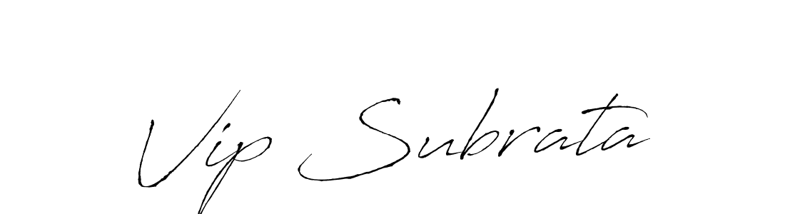 Vip Subrata stylish signature style. Best Handwritten Sign (Antro_Vectra) for my name. Handwritten Signature Collection Ideas for my name Vip Subrata. Vip Subrata signature style 6 images and pictures png