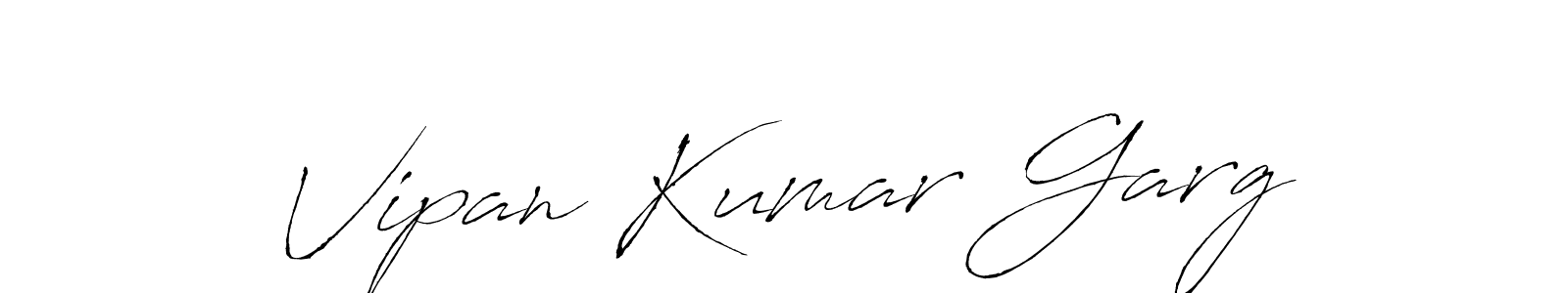 How to make Vipan Kumar Garg name signature. Use Antro_Vectra style for creating short signs online. This is the latest handwritten sign. Vipan Kumar Garg signature style 6 images and pictures png