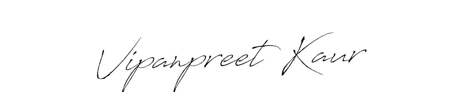 Antro_Vectra is a professional signature style that is perfect for those who want to add a touch of class to their signature. It is also a great choice for those who want to make their signature more unique. Get Vipanpreet Kaur name to fancy signature for free. Vipanpreet Kaur signature style 6 images and pictures png