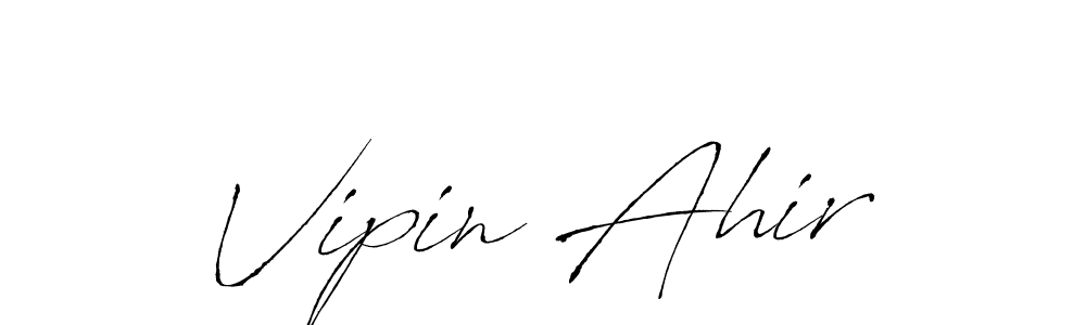 Antro_Vectra is a professional signature style that is perfect for those who want to add a touch of class to their signature. It is also a great choice for those who want to make their signature more unique. Get Vipin Ahir name to fancy signature for free. Vipin Ahir signature style 6 images and pictures png