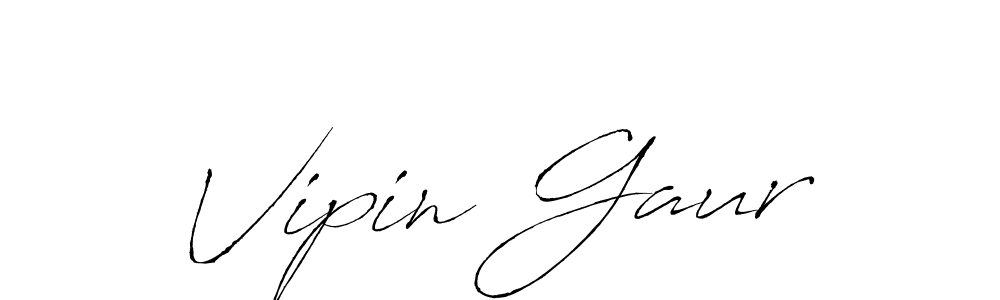 Create a beautiful signature design for name Vipin Gaur. With this signature (Antro_Vectra) fonts, you can make a handwritten signature for free. Vipin Gaur signature style 6 images and pictures png