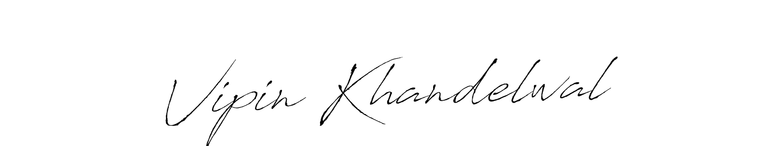 Antro_Vectra is a professional signature style that is perfect for those who want to add a touch of class to their signature. It is also a great choice for those who want to make their signature more unique. Get Vipin Khandelwal name to fancy signature for free. Vipin Khandelwal signature style 6 images and pictures png