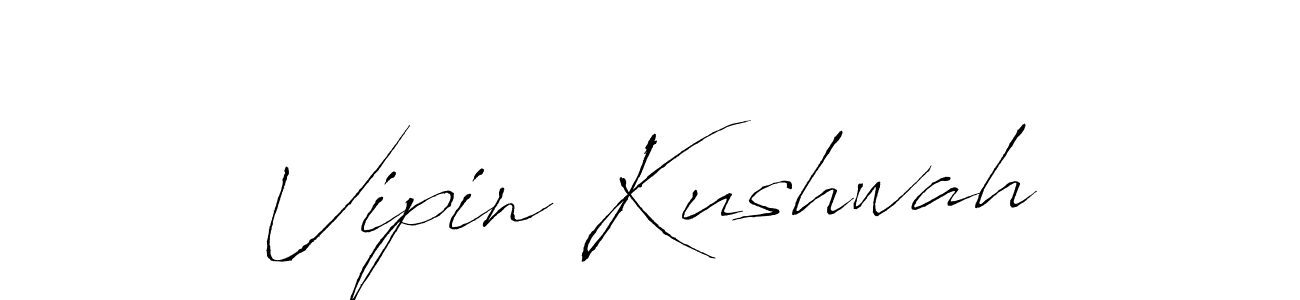 How to make Vipin Kushwah name signature. Use Antro_Vectra style for creating short signs online. This is the latest handwritten sign. Vipin Kushwah signature style 6 images and pictures png