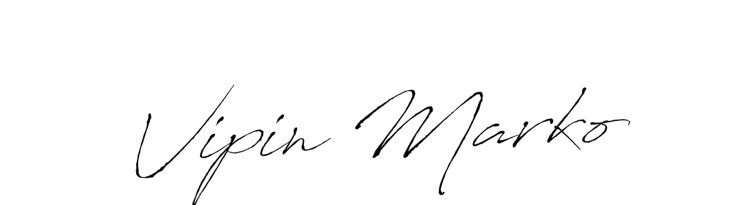Use a signature maker to create a handwritten signature online. With this signature software, you can design (Antro_Vectra) your own signature for name Vipin Marko. Vipin Marko signature style 6 images and pictures png