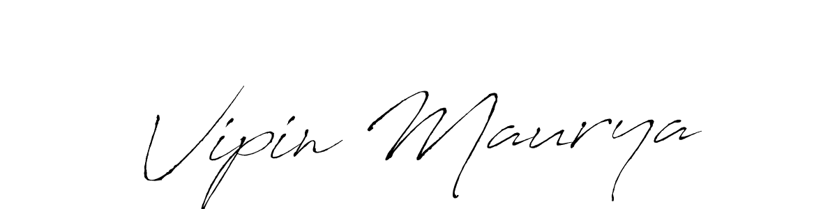 Make a beautiful signature design for name Vipin Maurya. With this signature (Antro_Vectra) style, you can create a handwritten signature for free. Vipin Maurya signature style 6 images and pictures png