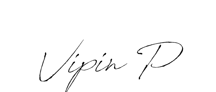 Use a signature maker to create a handwritten signature online. With this signature software, you can design (Antro_Vectra) your own signature for name Vipin P. Vipin P signature style 6 images and pictures png