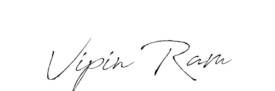 How to make Vipin Ram name signature. Use Antro_Vectra style for creating short signs online. This is the latest handwritten sign. Vipin Ram signature style 6 images and pictures png