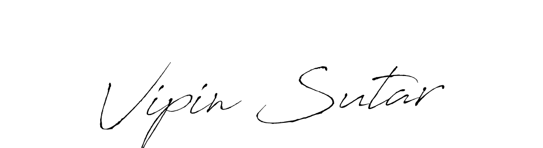Make a beautiful signature design for name Vipin Sutar. With this signature (Antro_Vectra) style, you can create a handwritten signature for free. Vipin Sutar signature style 6 images and pictures png