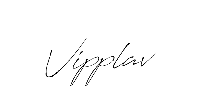 Vipplav stylish signature style. Best Handwritten Sign (Antro_Vectra) for my name. Handwritten Signature Collection Ideas for my name Vipplav. Vipplav signature style 6 images and pictures png