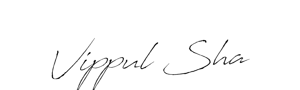 Also You can easily find your signature by using the search form. We will create Vippul Sha name handwritten signature images for you free of cost using Antro_Vectra sign style. Vippul Sha signature style 6 images and pictures png