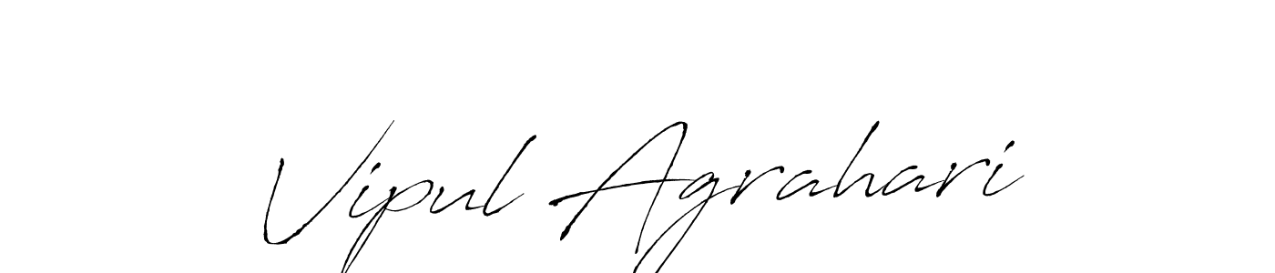 Make a beautiful signature design for name Vipul Agrahari. With this signature (Antro_Vectra) style, you can create a handwritten signature for free. Vipul Agrahari signature style 6 images and pictures png