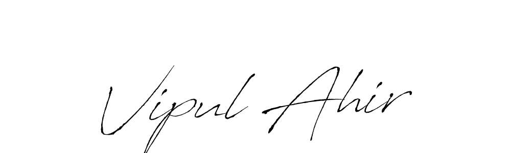 Vipul Ahir stylish signature style. Best Handwritten Sign (Antro_Vectra) for my name. Handwritten Signature Collection Ideas for my name Vipul Ahir. Vipul Ahir signature style 6 images and pictures png