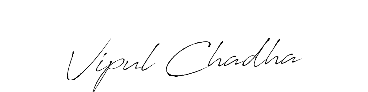 Create a beautiful signature design for name Vipul Chadha. With this signature (Antro_Vectra) fonts, you can make a handwritten signature for free. Vipul Chadha signature style 6 images and pictures png