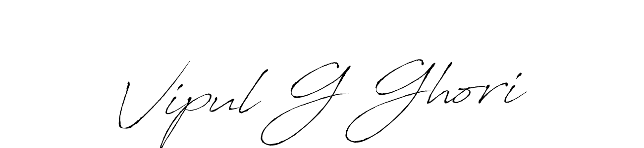 Create a beautiful signature design for name Vipul G Ghori. With this signature (Antro_Vectra) fonts, you can make a handwritten signature for free. Vipul G Ghori signature style 6 images and pictures png