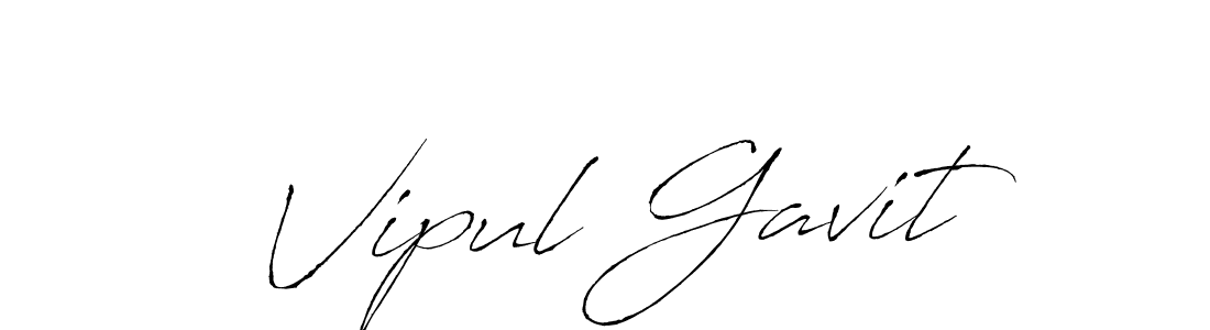 Design your own signature with our free online signature maker. With this signature software, you can create a handwritten (Antro_Vectra) signature for name Vipul Gavit. Vipul Gavit signature style 6 images and pictures png
