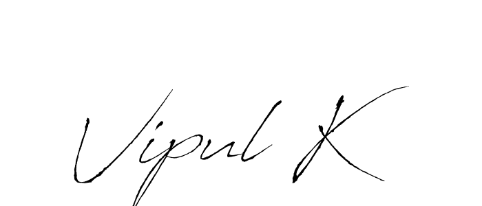 Also You can easily find your signature by using the search form. We will create Vipul K name handwritten signature images for you free of cost using Antro_Vectra sign style. Vipul K signature style 6 images and pictures png