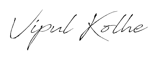 How to make Vipul Kolhe signature? Antro_Vectra is a professional autograph style. Create handwritten signature for Vipul Kolhe name. Vipul Kolhe signature style 6 images and pictures png