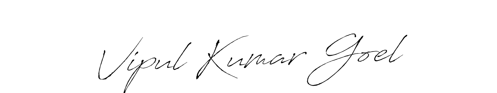 Design your own signature with our free online signature maker. With this signature software, you can create a handwritten (Antro_Vectra) signature for name Vipul Kumar Goel. Vipul Kumar Goel signature style 6 images and pictures png