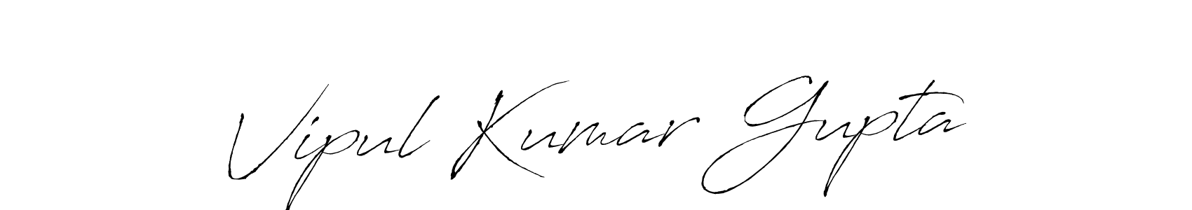 Make a beautiful signature design for name Vipul Kumar Gupta. With this signature (Antro_Vectra) style, you can create a handwritten signature for free. Vipul Kumar Gupta signature style 6 images and pictures png