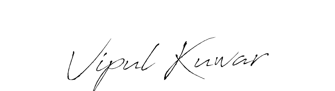 How to make Vipul Kuwar name signature. Use Antro_Vectra style for creating short signs online. This is the latest handwritten sign. Vipul Kuwar signature style 6 images and pictures png