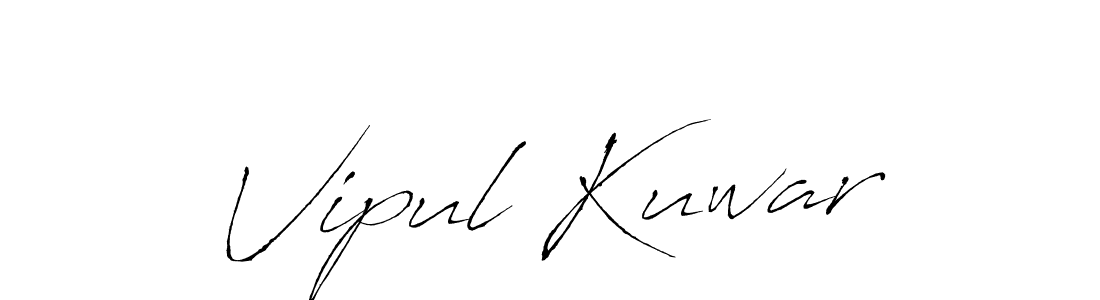 How to make Vipul Kuwar name signature. Use Antro_Vectra style for creating short signs online. This is the latest handwritten sign. Vipul Kuwar signature style 6 images and pictures png