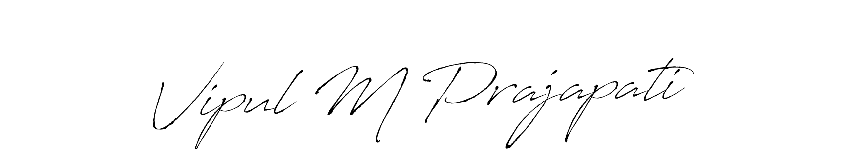 Similarly Antro_Vectra is the best handwritten signature design. Signature creator online .You can use it as an online autograph creator for name Vipul M Prajapati. Vipul M Prajapati signature style 6 images and pictures png