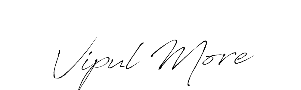 The best way (Antro_Vectra) to make a short signature is to pick only two or three words in your name. The name Vipul More include a total of six letters. For converting this name. Vipul More signature style 6 images and pictures png