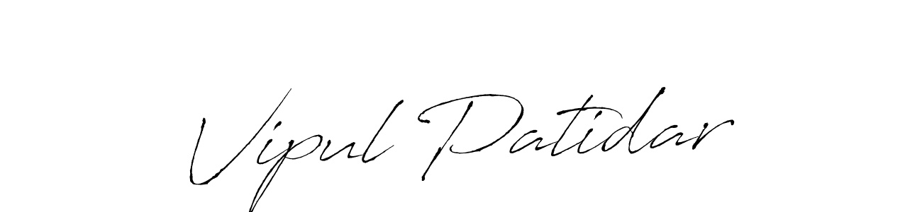 Create a beautiful signature design for name Vipul Patidar. With this signature (Antro_Vectra) fonts, you can make a handwritten signature for free. Vipul Patidar signature style 6 images and pictures png