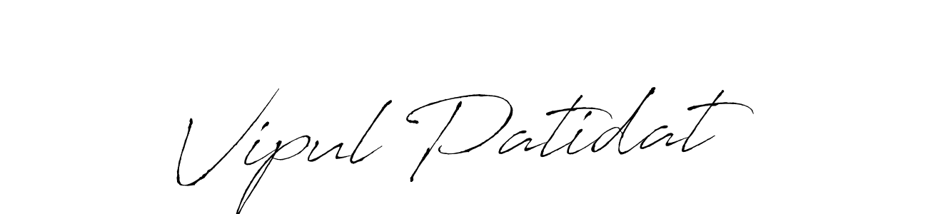 Vipul Patidat stylish signature style. Best Handwritten Sign (Antro_Vectra) for my name. Handwritten Signature Collection Ideas for my name Vipul Patidat. Vipul Patidat signature style 6 images and pictures png