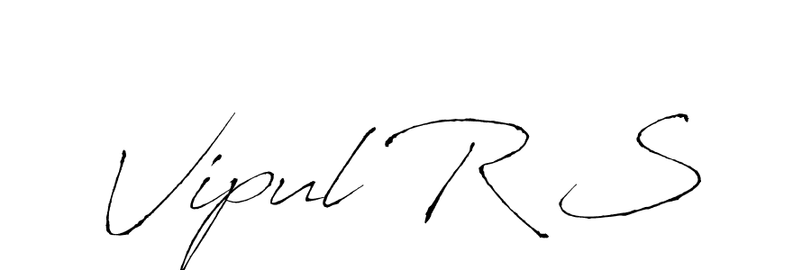 How to make Vipul R S name signature. Use Antro_Vectra style for creating short signs online. This is the latest handwritten sign. Vipul R S signature style 6 images and pictures png