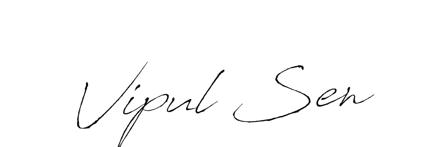 You should practise on your own different ways (Antro_Vectra) to write your name (Vipul Sen) in signature. don't let someone else do it for you. Vipul Sen signature style 6 images and pictures png
