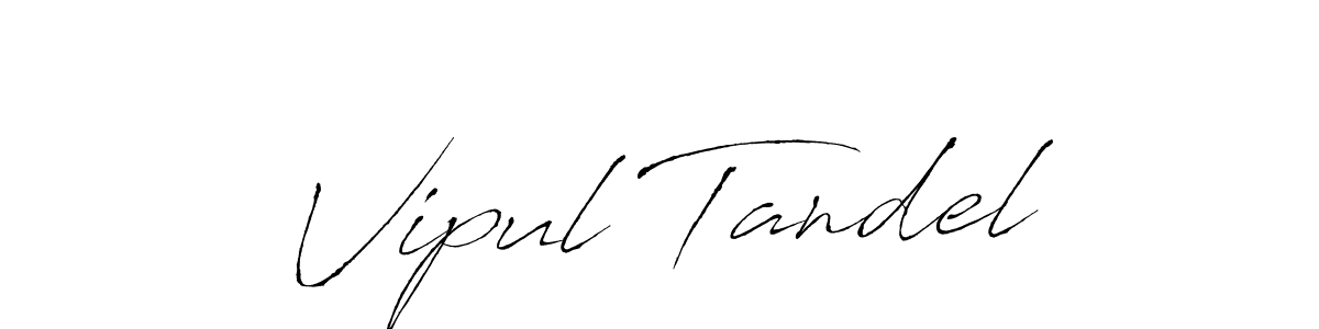 How to make Vipul Tandel name signature. Use Antro_Vectra style for creating short signs online. This is the latest handwritten sign. Vipul Tandel signature style 6 images and pictures png