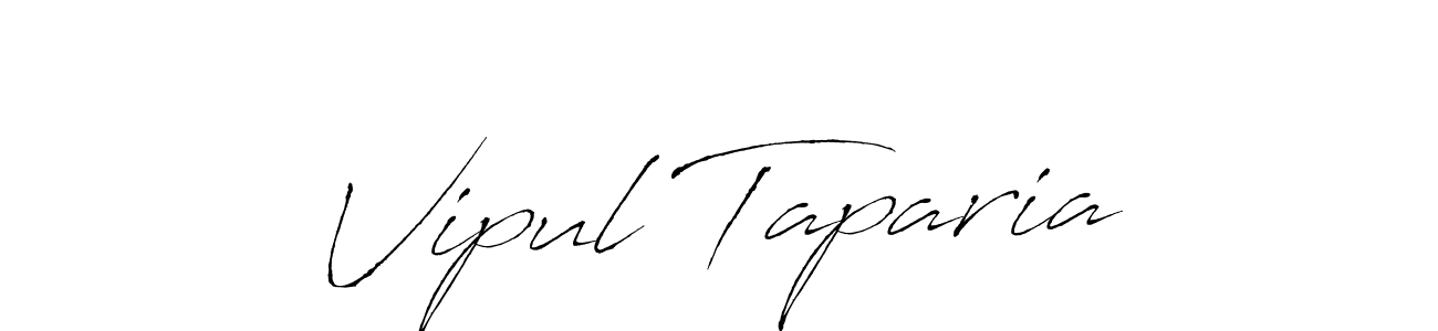 Make a short Vipul Taparia signature style. Manage your documents anywhere anytime using Antro_Vectra. Create and add eSignatures, submit forms, share and send files easily. Vipul Taparia signature style 6 images and pictures png