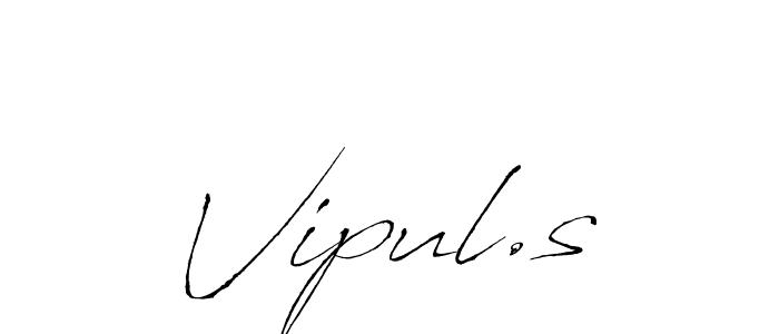 Use a signature maker to create a handwritten signature online. With this signature software, you can design (Antro_Vectra) your own signature for name Vipul.s. Vipul.s signature style 6 images and pictures png