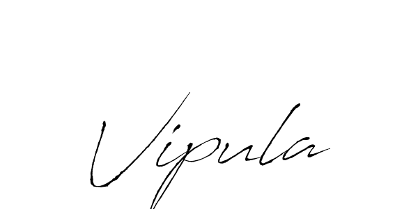 Create a beautiful signature design for name Vipula. With this signature (Antro_Vectra) fonts, you can make a handwritten signature for free. Vipula signature style 6 images and pictures png