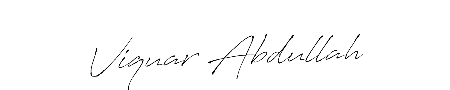 if you are searching for the best signature style for your name Viquar Abdullah. so please give up your signature search. here we have designed multiple signature styles  using Antro_Vectra. Viquar Abdullah signature style 6 images and pictures png